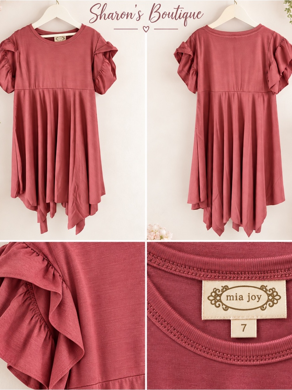 New with tags Joyfolie / Mia Joy Milana Dress, girls size 7, - Picture 2 of 4